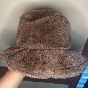 Brown bucket hat